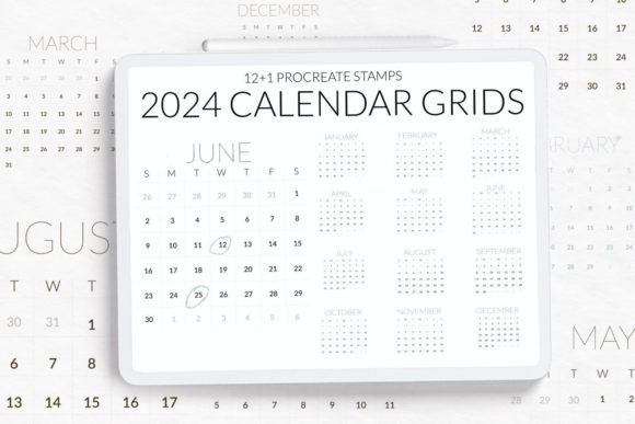 2024 Calendar Stamps for Procreate: Your Digital Planning Shortcut