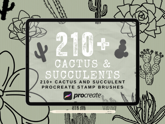210 Cactus Succulent Procreate Stamps: A Practical Evaluation for Digital Artists