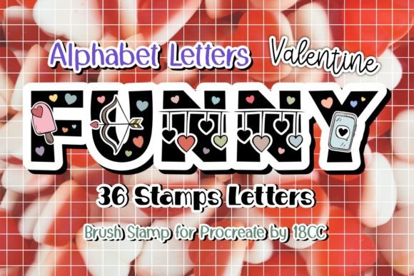 Bring the Fun to Your Designs with Funny Valentine Letters Procreate Brushes