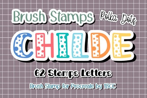 Childe Polka Dots Letters Procreate: A Creative Stamp Brush Guide
