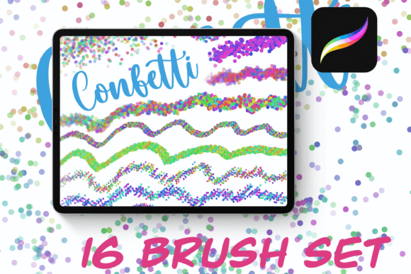 Confetti Procreate Brush Set: Add Color to Your Art