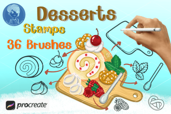 Desserts Element Brush Stamps Procreate