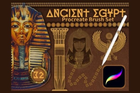 Egyptian Procreate Brush Set: Ancient Patterns for Modern Art