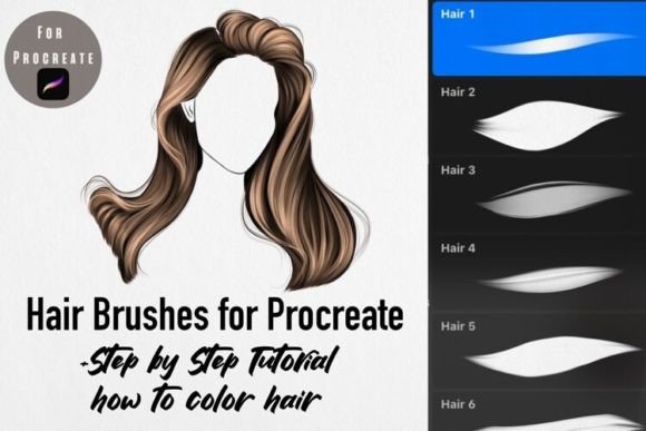 Hair Brushset for Procreate: Master Digital Hair