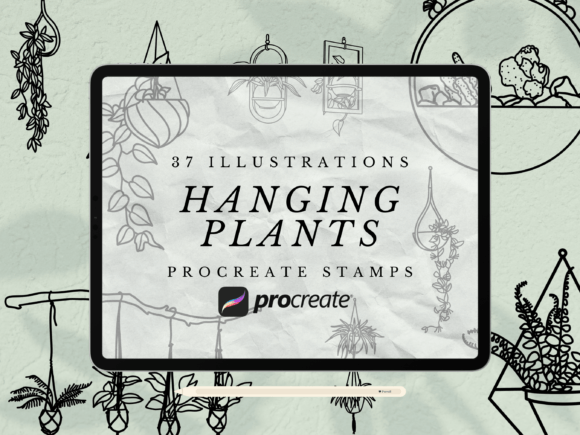 Revolutionizing Digital Botanical Art with the Hanging Plant Procreate Stamp Brush Set