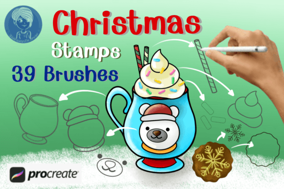 Transform Your Digital Art with Christmas Element Brush Stamps Procreate