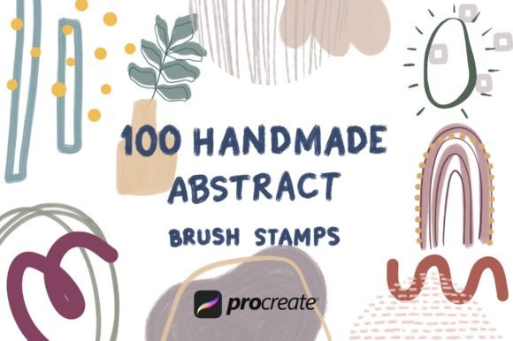 Unlock Creativity with 100Abstract Brush Stamps for Procreate