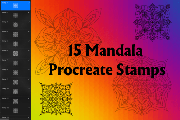 Unlocking Artistic Potential with 15 Mandala Procreate Stamps