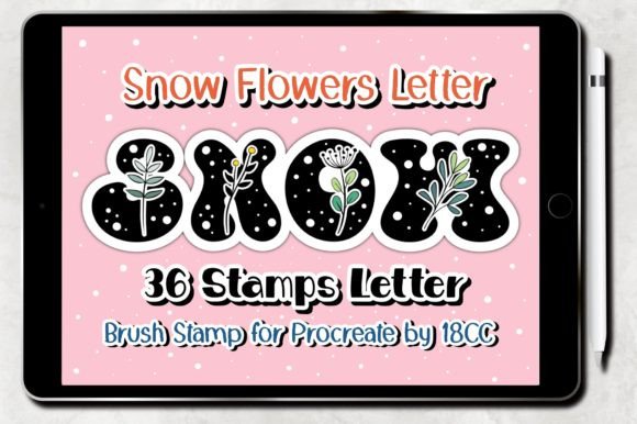 Unlocking Winter Creativity with the Snow Flowers Letter Procreate Stamp Collection