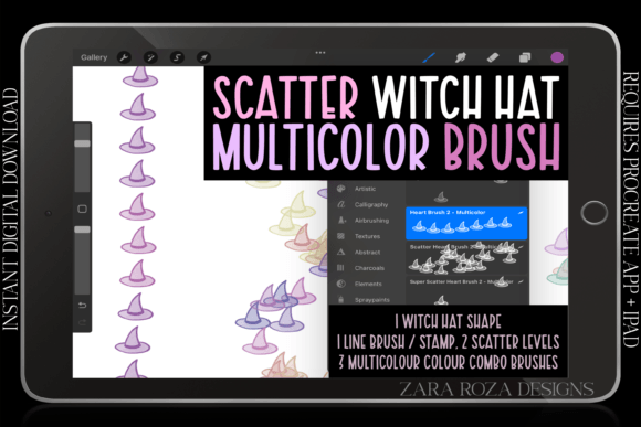 Witch Hat Rainbow Line Scatter Brush: A Strategic Asset for Digital Creators
